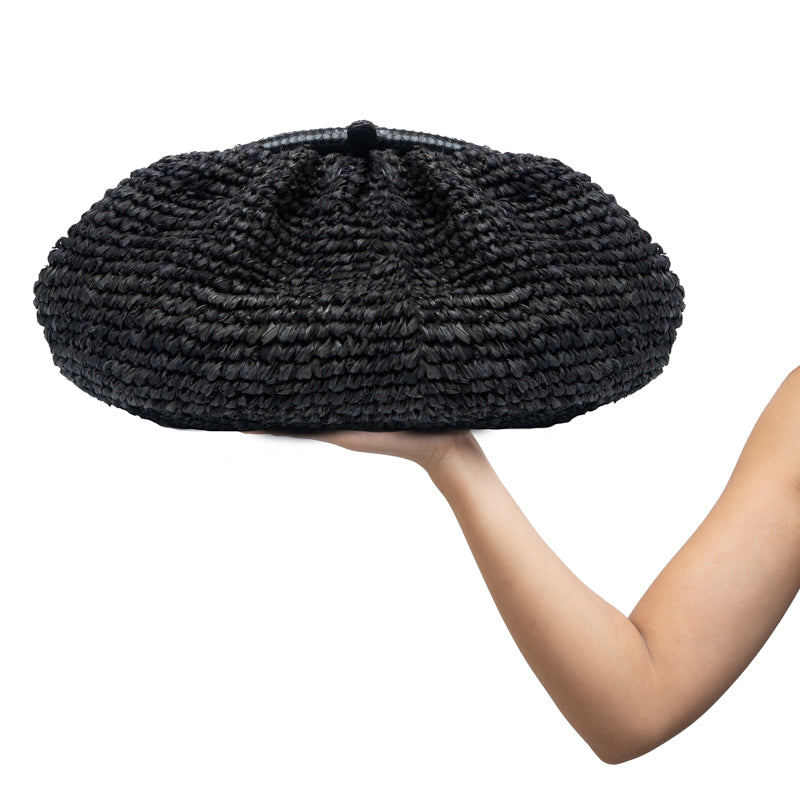 LADY RAFFIA SNAP LARGE | BLACK – KTO2 Bespoke