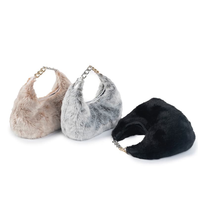 バッグ herlipto Crystal Faux Fur Mini Bag バッグ herlipto Crystal Faux Fur Mini Bag Her lip to - 【レア】her