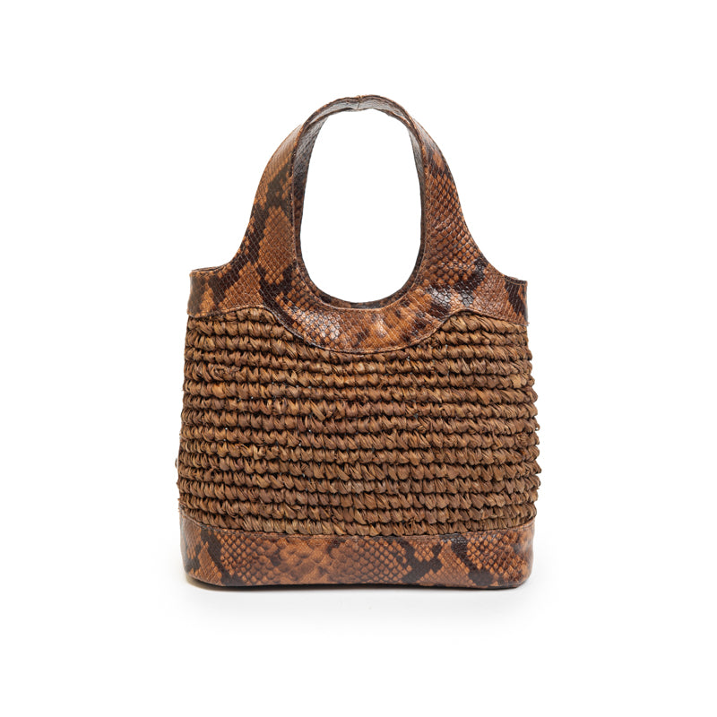 LADY RAFFIA BUCKET BAG | BROWN – KTO2 Bespoke