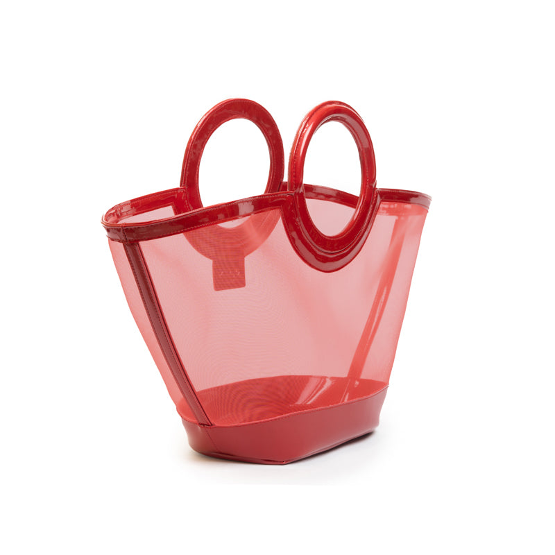 Jelly Tote Large Red Mesh Bag | KTO2 Bespoke
