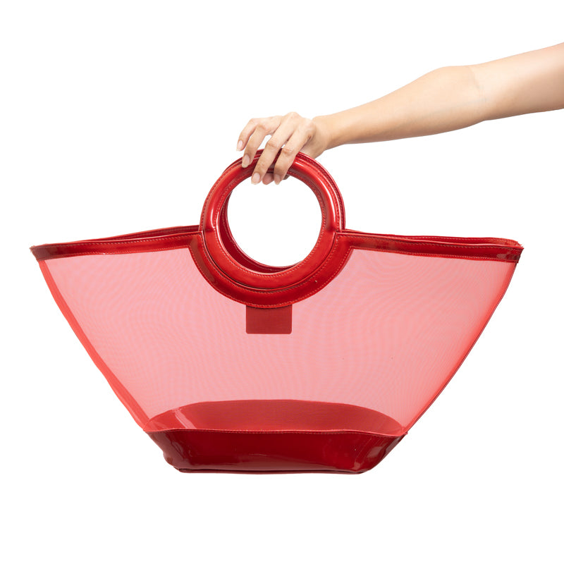 JELLY TOTE LARGE | RED MESH – KTO2 Bespoke